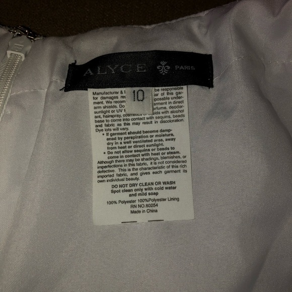 Alyce Paris 3740 white tulle embroidered skirt - Picture 8 of 9